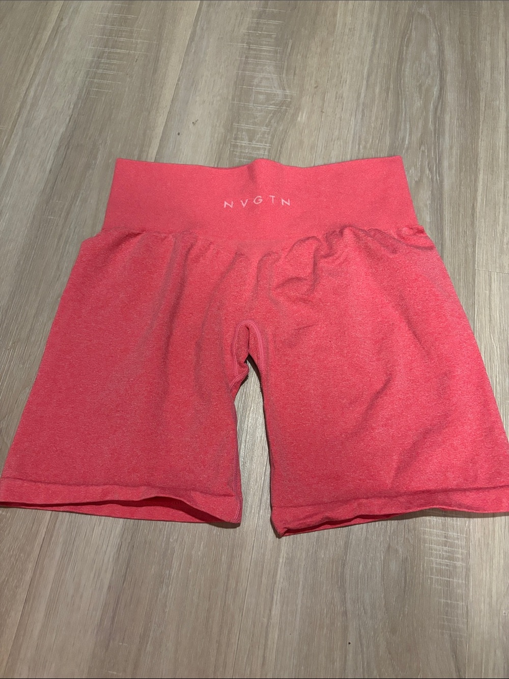 NVGTN Coral Pink High-Rise Seamless Bike Shorts